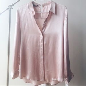 Pink Satin Shirt